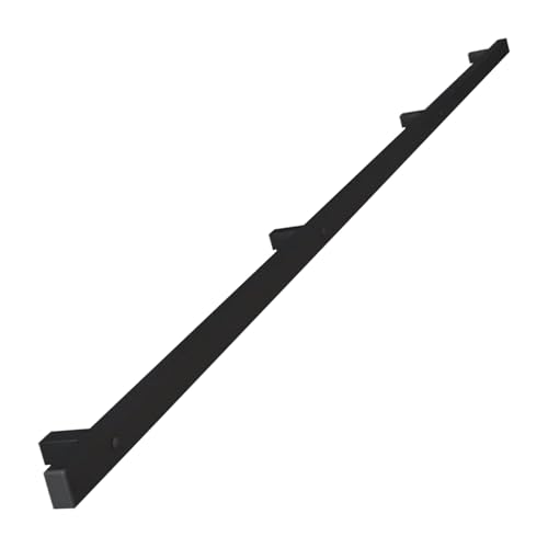 Garde-corps en fer forgé noir de 420 cm au design architectural épuré