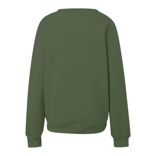 Crewneck Sweatshirts Women Plain Casual Pullover Oversized Long Sleeve with Pocket Fall Winter Fashion Clothes - image 4
