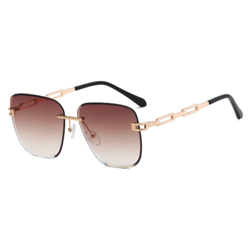 Lunettes de soleil surdimensionnées pour femmes lunettes rétro homme dessus plat UV400