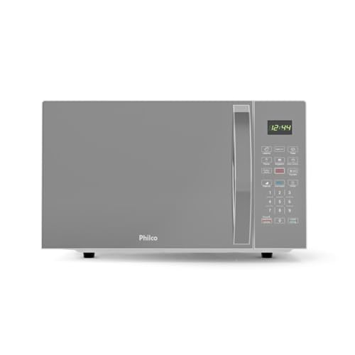Micro-ondas Philco 28L Prata Espelhado Pintura Limpa Fácil PMO30S 220V