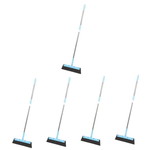 SAFIGLE 5 Piezas Limpiador De Pisos para El Hogar Limpieza Barredora De Piso Escobilla De Goma para Suelo De Baldosas Escoba Barredora Escobilla De Ducha Acero Inoxidable