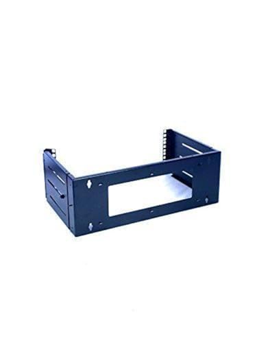 RAISING ELECTRONICS 4U Wall Mount Open Frame 19inch Server Equipment Rack Threaded 12-18inch Depth Black (4U Adjust Depth)