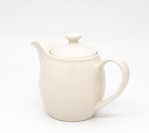 KÜTAHYA PORSELEN Çay ve Kahve Demliği Sempre Serisi Krem 550cc Küçük Boy - Görsel 2