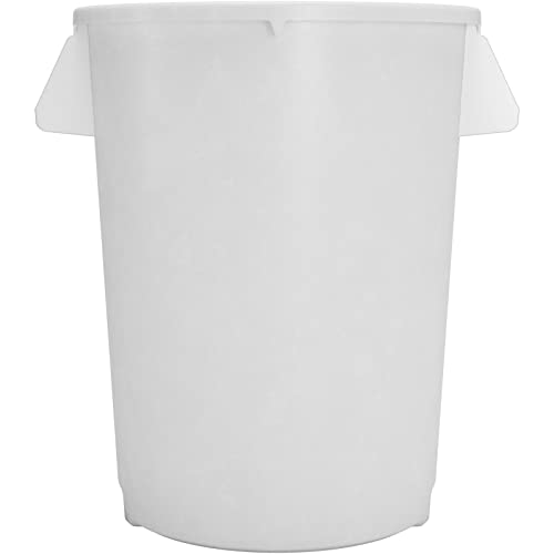 Image of SPARTA Bronco Waste Container Trash Container, Round Trash Bin for Disposal, 20 Gallons, White, (Pack of 6)