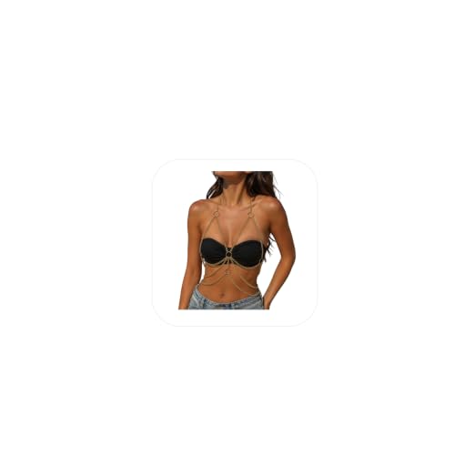 Simple Metal Chunky Bra Body Chain Jewelry Gold