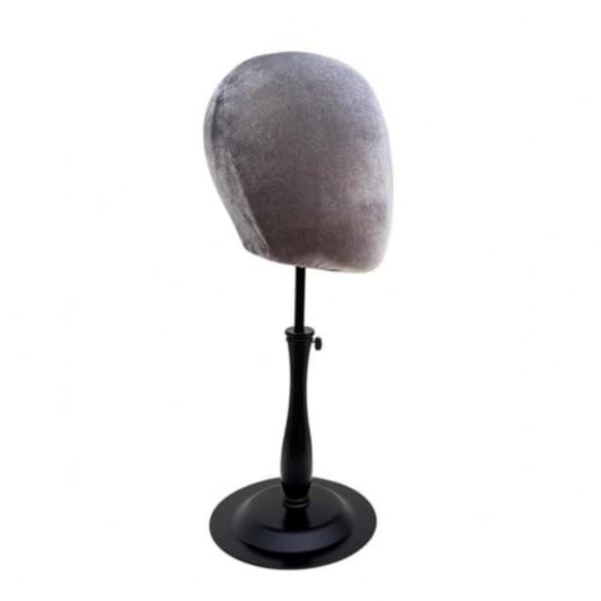 Adjustable Hairpiece Display Stand with Round Iron Base