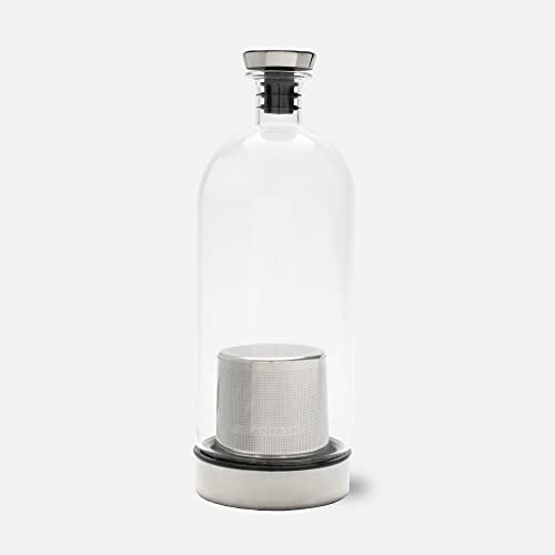 Alkemista Alcohol Infuser - Ethan+Ashe - Add Flavor To Spirits - Infuser For Vodka, Gin, Rum, Scotch, Whisky, & More - Stainless Steel - Glass Infusion Bottle - Fine Filter - 950 ML