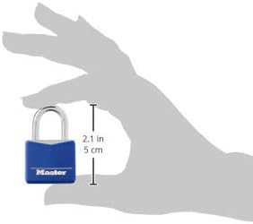 Master Lock 1 3/16" Covered Brass Blue 1-Pack