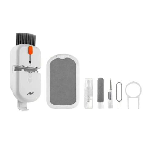 Image of Ant PC Shine 10 10-in-1 Laptop Screen Keyboard Cleaner Kit Electronics Cleaning kit Tool for MacBook, iPad, Brush Tool for Tablet, Computer, PC Monitor, TV, Camera Lens Mercury White