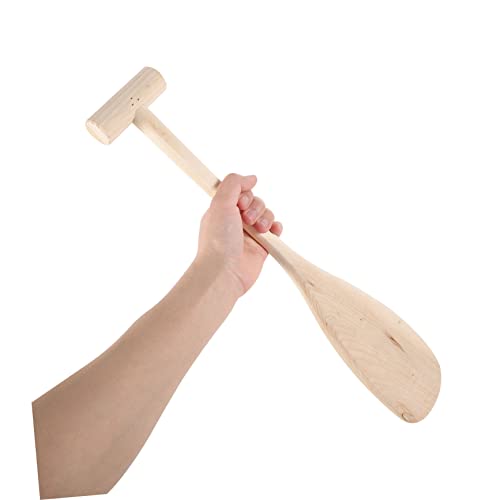 GOOHOCHY Kids Wooden Canoe Paddle 19.7 Inch Lightweight Oar for Kayak Water Sports and DIY Home Decoration Craft Projects - Thumbnail 3