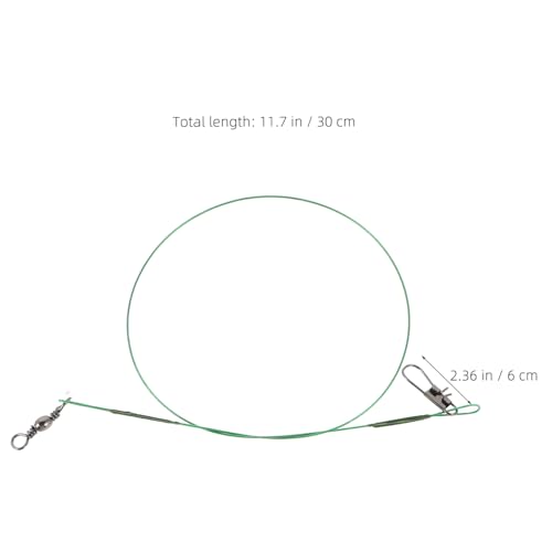 POPETPOP Tangle Bite Wire Leaders para pesca acero miniatura 2
