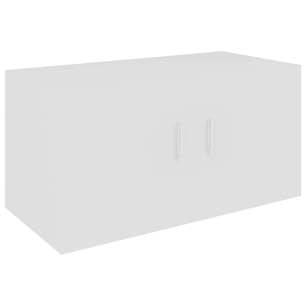 vidaXL Armario de Pared Estante Flotante Versátil Decoración Baño Cocina Habitación Almacenamiento Moderno Madera Contrachapada Blanco 80x39x40 cm