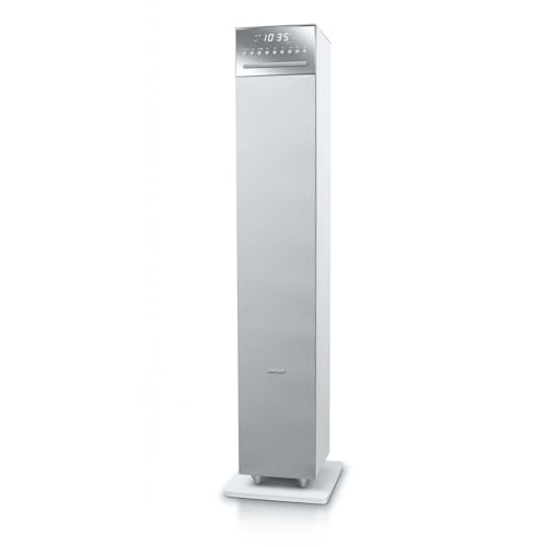 Muse M-1350 BTC - Sistema de Altavoz Torre 2.1 (120 W, Bluetooth, NFC, USB, Piso), Color Blanco