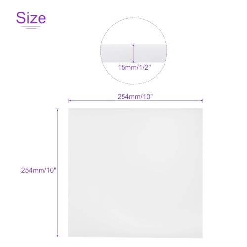 Image of DMiotech 10 x 10 x 1 /2 Inch Plastic UHMW Sheets, Ultra High Molecular Weight Polyethylene, Opaque White Polyethylene Board for Automotive, Chemical, Manufacturing, DIY Home Kitchen