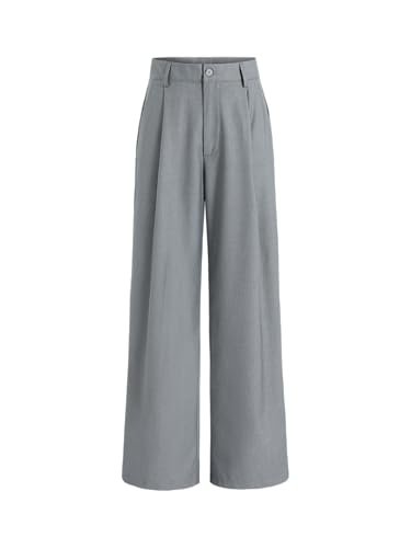 CIDER Solid Straight Leg Trousers