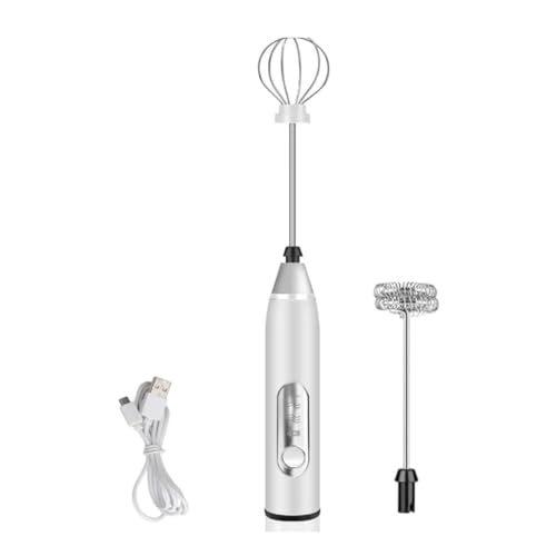 Mini Mixer Elétrico Cozinha Recarregável USB - Batedor de Bebidas e Ovos Portátil Espumador De Leite
