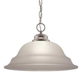 Project Source Fallsbrook 15-In W Brushed Nickel Pendant Light With Frosted Shade #TOP1