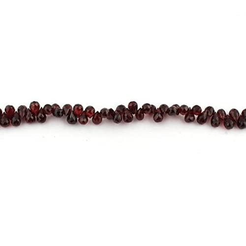 Faceted Garnet tear drop briolette de 7mm-9mm pour enfilage et montage de colliers artisanaux