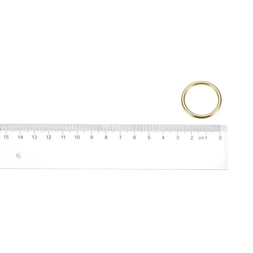 MACHSWON Zinc Alloy O Rings 25mm(1") ID 3mm Thick Multi-Purpose Welded O Buckles Heavy Duty Smooth Solid Ring for Bag Straps Belts Pet Leashes and DIY Crafts Gold 25pcs - Image 2