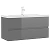 vidaXL-Mueble-con-Lavabo-Armario-Tocado-Fregadero-Aseo-Cuarto-de-Bano-Inodoro-Ducha-Banero-Mobiliario-Robusto-Estable-Aglomerado-Gris-Brillante vidaXL-Mueble-con-Lavabo-Armario-Tocado-Fregadero-Aseo-Cuarto-de-Bano-Inodoro-Ducha-Banero-Mobiliario-Robusto-Estable-Aglomerado-Gris-Brillante