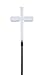 Moonrays 93243 Solar Stake Light Made of Clear Plastic with White LED Light, Cross Design, Eco Friendly, Automatic Light, Beautiful Accent for Gardens or Yard, Easy Installation