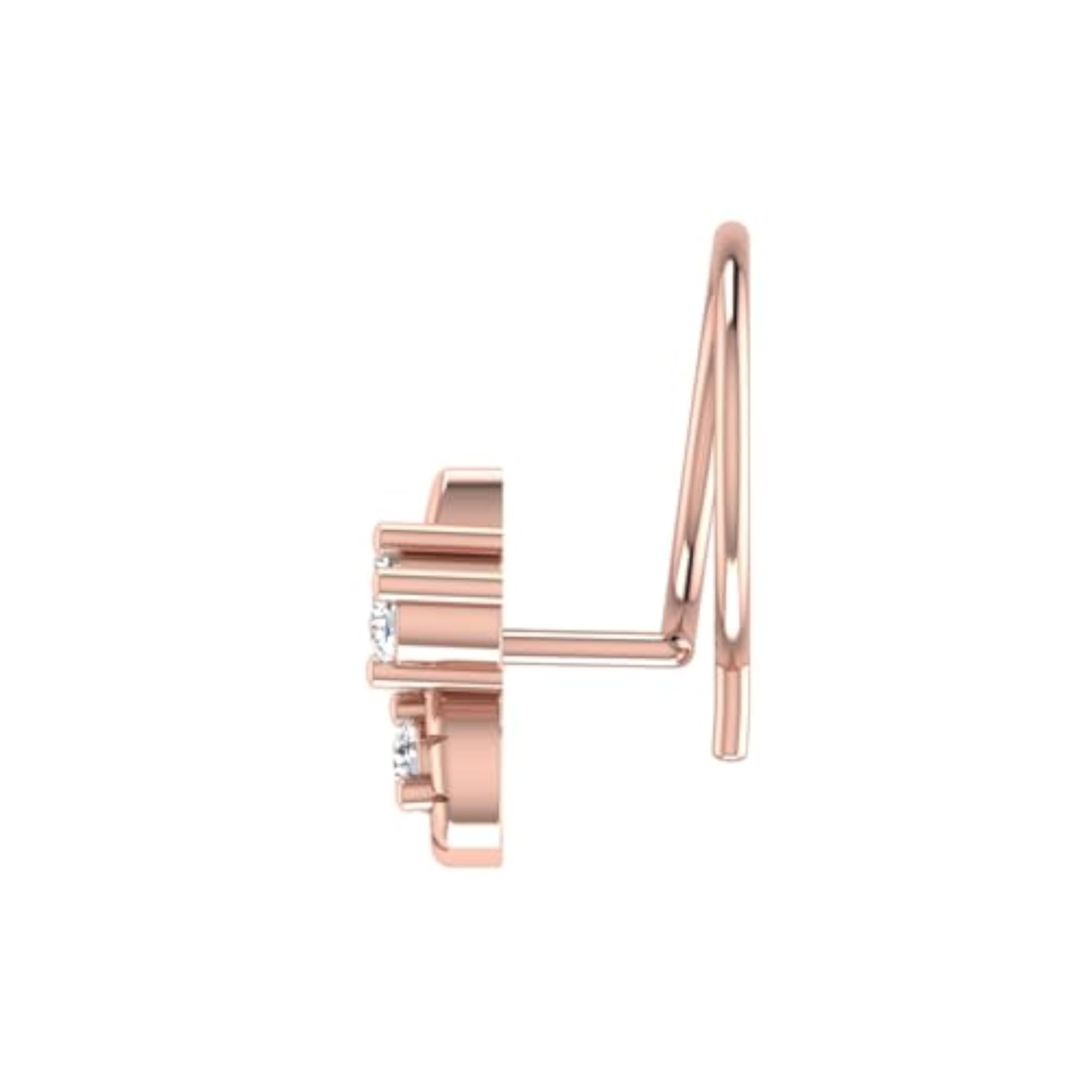 Women's 9K BIS Hallmarked Rose Gold Stud Nosering