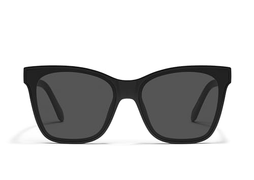 Quay - Womens Sunglasses, Polarized Square Lenses with UV Protection (Vibe Check), Black/Black, Large by QUAY AUSTRALIA - Used condition - CA$50.48