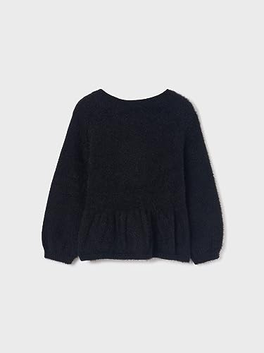 Abel & Lula Openwork Shimmer Sweater for Girls Black2