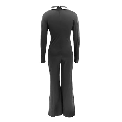 Mono casual para mujer elegante de manga larga y paneles de rayas 4