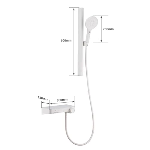 Robinetterie murale de bain pour douche familiale avec flexible