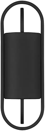 DESIGNERS FOUNTAIN Nightfall Outdoor Light Fixture, 16 Inch Exterior Wall Lantern Sconce for Front Door, Patio and Porch, Black, D272M-5EW-BK