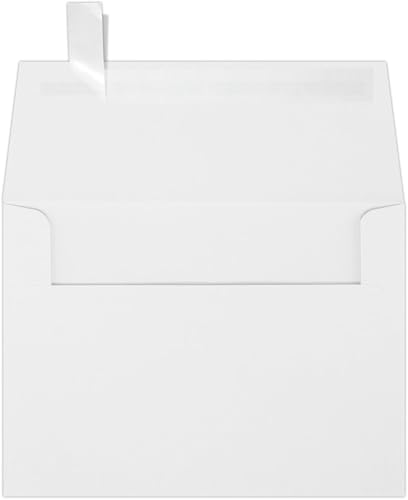 Enveloppes invitation A6 4 3/4 x 6 1/2 blanches autocollantes pour cartes 50 pces