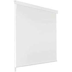 Persiana Enrollable Para Ducha vidaXL Persiana Enrollable de Ducha, Cortina Impermeable de Ducha, Estor Decorativo, Biombo para Baño Bañera Regadera, Blanco 120x240 cm