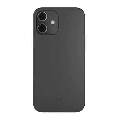 Woodcessories - Handyhülle kompatibel mit iPhone 12 Mini Hülle schwarz - Nachhaltig aus Pflanzen
