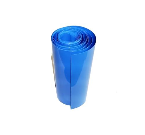 Fpraszin Flatten Width 170mm(6.69in) Battery Wrap Cover PVC Heat Shrink Tubing Tube Sleeve for DIY 18650 21700 26650 Lithium Li-ion Battery Pack 3 Meters(9.9ft) Blue Color
