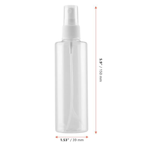 SINJEUN 50 Pack Clear Plastic Spray Bottles with Caps, 4 oz Spray Bottles Mist Sprayer, Refillable Empty Fine Mist Spray Bottle Mini Travel Size Spray Bottles, Leak Proof and BPA-Free2