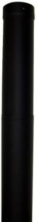 8" Adjustable Length (Telescopes 38" - 70") Black Stovepipe, 22-Gauge