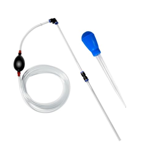 HYTROVE Professionale per Pulizia Acquari con Sifone Aspirarifiuti e Pompa Aria Resistente Tubo Flessibile per Cambio Acqua Rapido e Rimozione Detriti Strumento Compatto