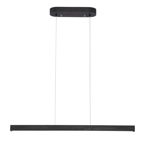 Image of 31.5 inch Black Linear Pendant Light Wooden Led Linear Pendant Light Fixtures Ceiling Hanging Dimmable Pendant Lights for Dining Room Kitchen Island Pool Table Lights Black Wood Finish,Kitchen Lights