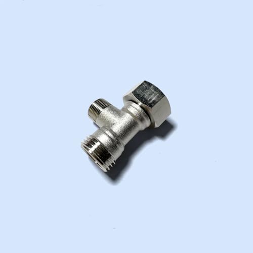 TUSHY Brass Mini T-Adapter for E-bidets: for 1/2 Compression Fittings - Bidet Connection for Non-Standard Plumbing Includes Rubber Washer