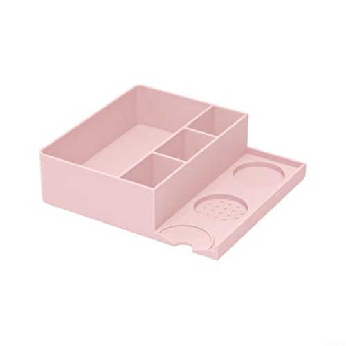 Prepara in modo efficiente il tuo espresso preferito con la combinazione di un tappetino in silicone e una scatola per bussare (rosa)