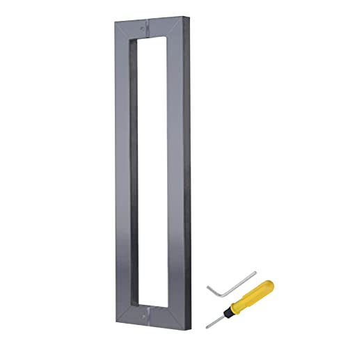 Barre poussée porte double face en inox argent de 44 cm pour une ouverture fluide