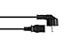 Good Connections Netzkabel - 0,75 m / 75 cm- Schutzkontakt-Stecker Typ E+F (CEE 7/7, gewinkelt) an C13 Kaltgerätebuchse (gerade) - KUPFERLEITER CU - 0,75 mm² - KALTGERÄTE-Kabel - SCHWARZ