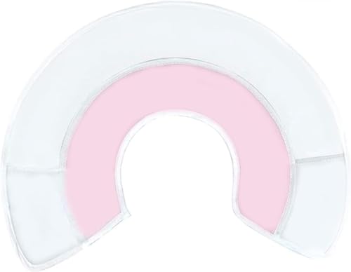 Cutdred 獣医師推奨】 エリザベスカラー 猫 犬 ソフト 軽量 首に優しい 防水 傷舐め防止 引っ掻き防止 傷口保護 手術後のケア 柔らかい (浅粉色,米)