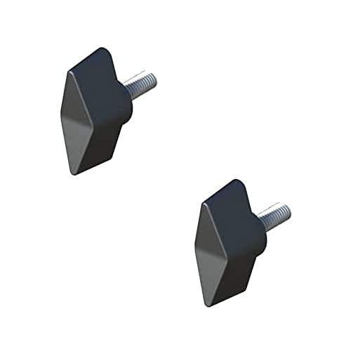 cyclingcolors Vite a Testa a Farfalla, Maniglia che Blocca la Barella, M6 x 50, Lotto di 2, Nero