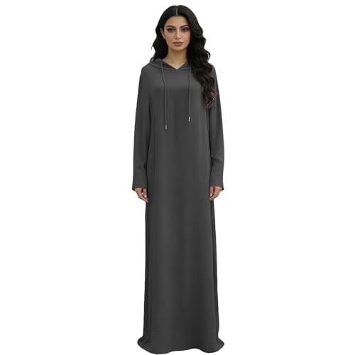 Robe maxi musulmane manches longues alliant fluidité et confort absolu