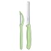 Produktbild Victorinox Swiss Classic, Gemüsemesser-Set mit Schäler, 2-teilig, Extra scharfe Klinge, Wellenschliff, 11cm, robuster Kunststoffgriff, Hellgrün, Made in Switzerland, Spülmaschinengeeignet