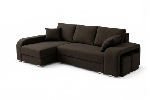 Robin Inspire York Canapé d’Angle Convertible Gauche Marron