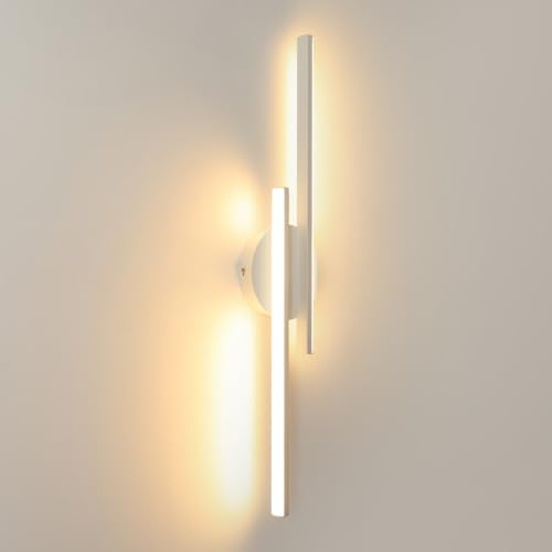 Migliori applique da parete potenti e molto luminose Comely Applique da Parete Interno Moderna, 24W Linea Lampada da Parete LED, Lampada a Muro LED per Camera da Letto Soggiorno Corridoio Ufficio Scala, Bianco Caldo 3000K