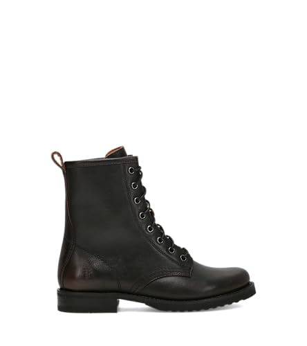 Image of Frye Veronica Women's Combat Boots Crafted from Hand-Burnished Vintage Italian Leather with Genuine Stitch-Down Welt Construction and Leather Lining - 6 inch Shaft Height